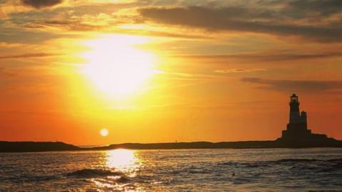 Sunset over Farne Islands