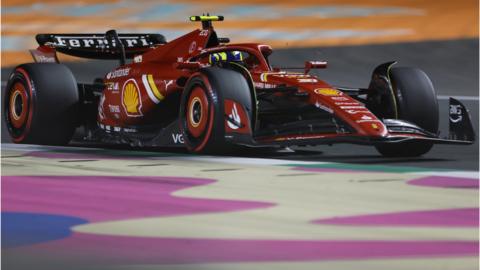Briton Oliver Bearman driving the Ferrari in Saudi Arabian Grand Prix qualifying
