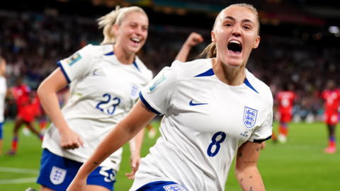 England's Georgia Stanway celebrates scoring against Haiti at the Women's World Cup