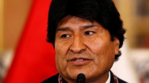 Bolivia's President Evo Morales attends a binational cabinet meeting at the Government Palace in Lima, Peru, September 1, 2017.