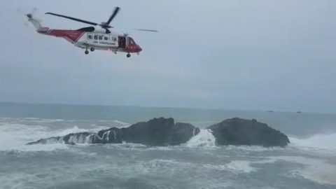 Coastguard helicopter rescue