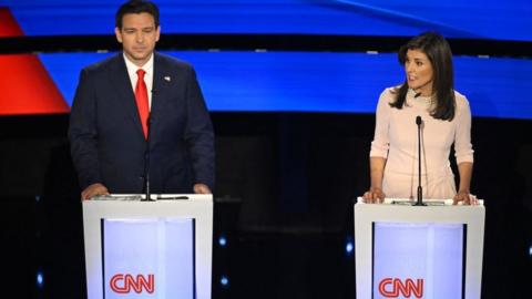 Nikki Haley and Ron DeSantis