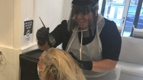 Tanya Clement, owner of Pontypridd's TC Unisex Hair Salon