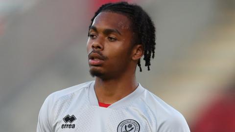 Antwonie Hackford in action for Sheffield United