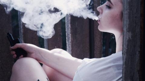 Young person vaping