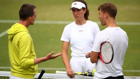 Dimitri Zavialoff, Johanna Konta and Dan Smethurst