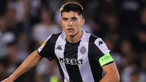 Vanja Dragojevic in action for Partizan