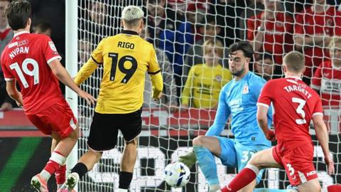 Stoke City's Tomas Rigo vs Middlesbrough
