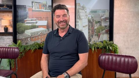 Image of TV Presenter Nick Knowles in the Morning Live Studio