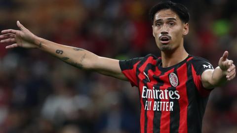 Tijjani Reijnders playing for AC Milan