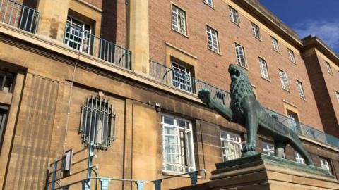 The outside of Norwich City Council, also known as City Hall in Norwich.