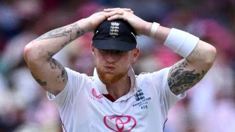 Ben Stokes looks frustrated