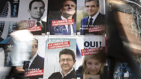 Posters for French Presidential candidates
