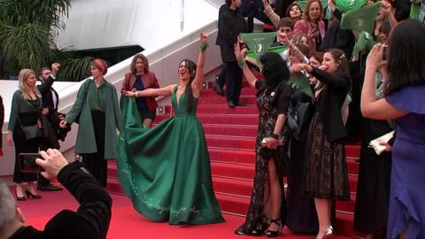 Pro-choice protest at Cannes