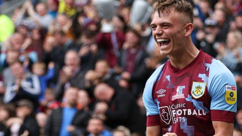 Scott Twine celebrates scoring for Burnley