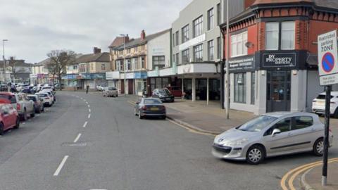 The junction of Durham Road and Church Street in Blackpool