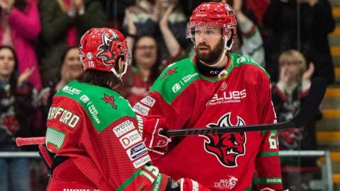 Cardiff Devils players celebrate