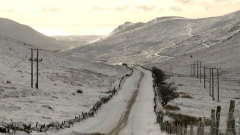 snow-covered road