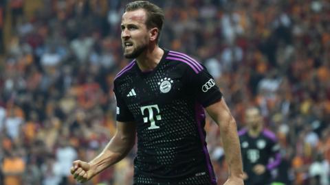 Harry Kane of Bayern Munich celebrates