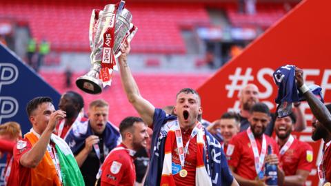 Morecambe celebrate promotion to League One