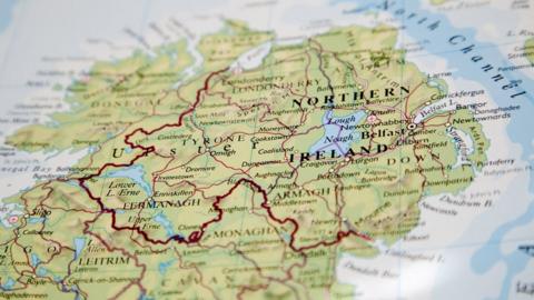 A map of Northern Ireland