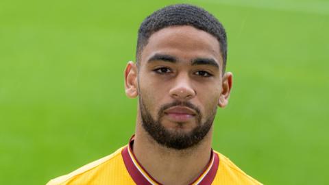 Brodie Spencer of Motherwell during the team photocall on September 19, 2023 in Edinburgh, Scotland