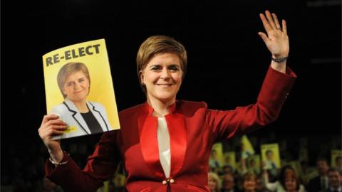 Nicola Sturgeon at manifesto launch