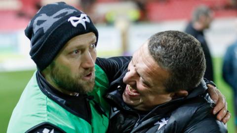 Ospreys head coach Toby Booth and assistant coach Richard Fussell