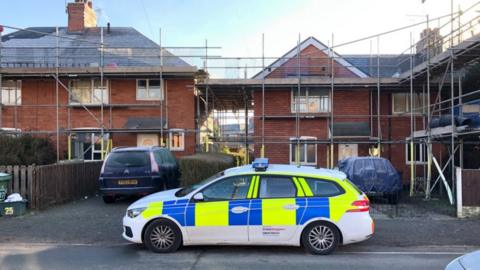 the house in Ruabon where the body was found