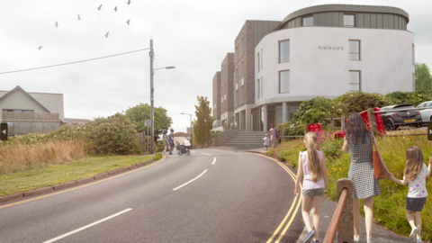 An artist's impression of the proposed hotel in St Ives