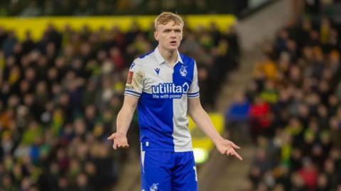 Connor Taylor playing for Bristol Rovers