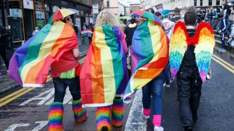 Pride march in Glasgow