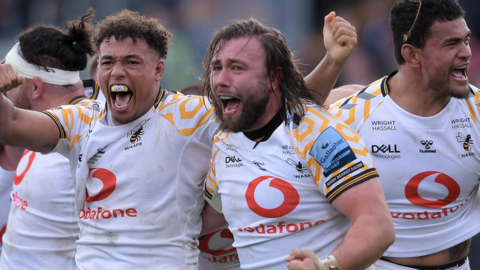 Wasps forwards Gabriel Oghre (left) and Vaea Fifita (right) were both among the try scorers at The Rec