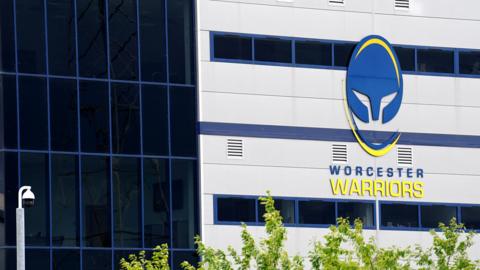 Image of Worcester Warriors crest at Sixways