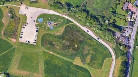 Aerial view of the Aylestone Park.