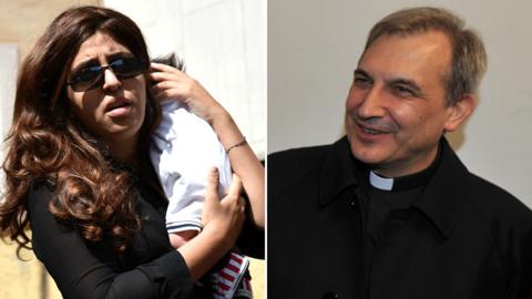 Francesca Chaouqui and Monsignor Angelo Lucio Vallejo Balda