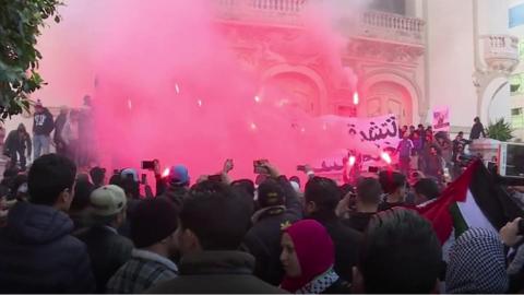 Rally in Tunisia