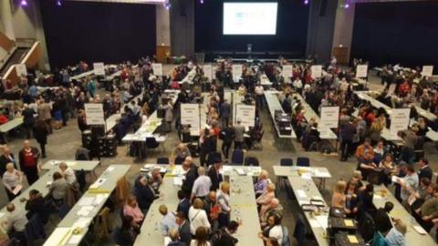 Counting at Birmingham City Council in the 2018 local election