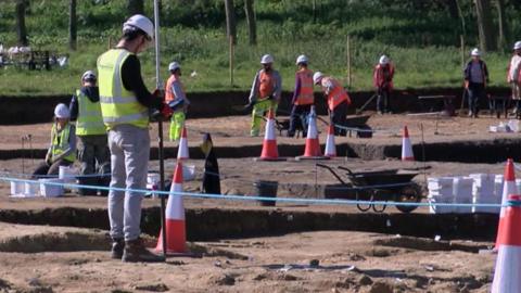 Archaeological dig near Ipswich