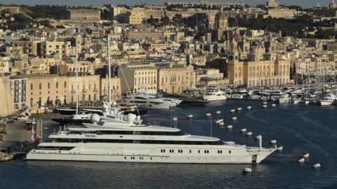 A yacht in Malta