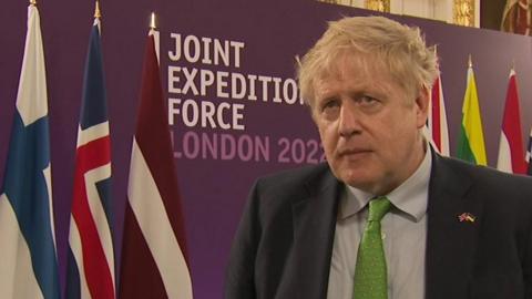 The UK needs to stand up to Putin's "bullying" and "blackmail" and stop the western addiction to Russian hydrocarbons, says Boris Johnson.