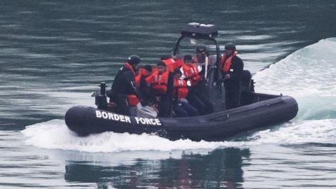 Border Force officials detained 12 adult migrants on Friday