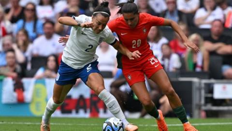 Lucy Bronze in action against Portugal