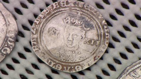 One of the coins found by the metal detectorists