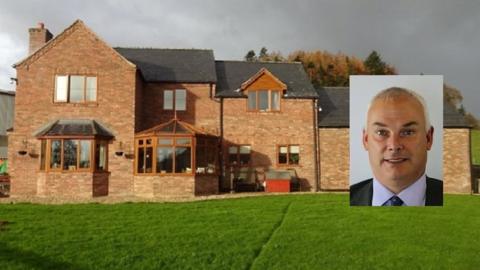 Dai Davies and his property, Maes y Nant, Berriew