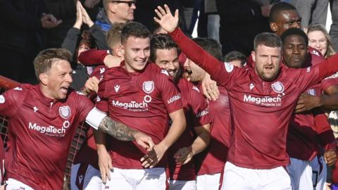 Arbroath celebrate