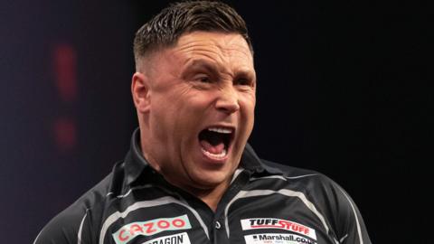 Gerwyn Price celebrates