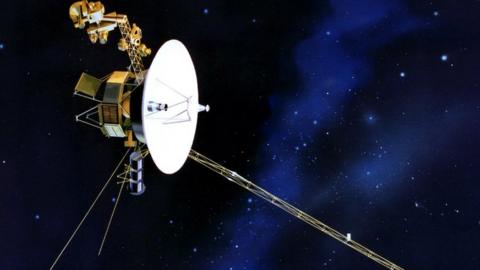 Artist's impression of the Voyager probe in space