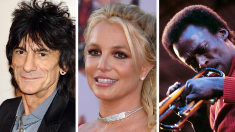 Ronnie Wood, Britney Spears and Miles Davis