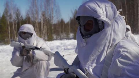 A member of Russia's Arctic Brigade.